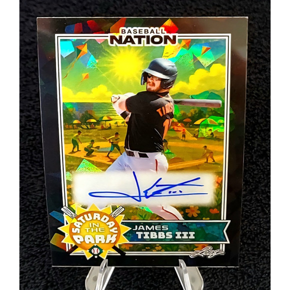 2025 James Tibbs 1/1 Auto Saturday in the Park Los Angeles Dodgers Top Prospect - Picture 1 of 3